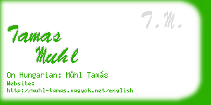 tamas muhl business card
